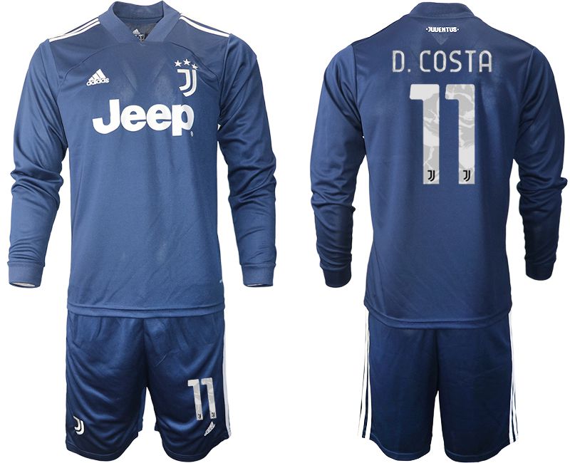 Men 2020-2021 club Juventus away long sleeves #11 blue Soccer Jerseys->juventus jersey->Soccer Club Jersey